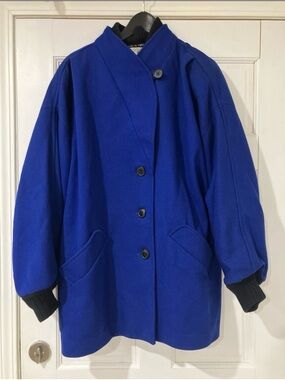Vintage Electric Blue Pea Coat